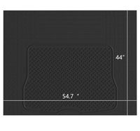 PIC AUTO Heavy Duty Rubber Trunk Cargo Liner Floor Mats, Trimmable to Fit for Car, SUV, Van, Trucks (Large, Black)