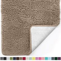 Gorilla Grip Original Luxury Chenille Bathroom Rug Mat, 70x24, Extra Soft and Absorbent Shaggy Rugs, Machine Wash and Dry, Perfect Plush Carpet Mats for Tub, Shower, and Bath Room, Beige