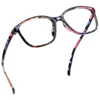 LifeArt Blue Light Blocking Glasses,Cut UV400 Transparent Lens,Computer Reading Glasses,Anti Eyestrain/Anti Scratch/Anti Smudgy,Sleep Better for Women(LA_Saintlou_Flower,0.00,No Magnification)