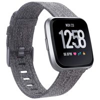 EZCO Bands Compatible with Fitbit Versa/Versa 2 / Versa Lite, Woven Fabric Breathable Watch Strap Quick Release Replacement Wristband Accessories Compatible Versa Smart Watch Women Man