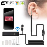 Kimfoxes WiFi Ear Otoscope, 2MP HD Wireless Endoscope WiFi BorescopeInspection Camera 2.0 Megapixels HD Endoscope Camera with 2200 mAh Battey for Android iOS Smartphone and Tablet(1.5M/4.9ft)