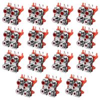 uxcell PCB Panel Mount 4 RCA Socket Female Jack Audio Video AV Connector Red 15Pcs