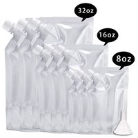 Cruises hidden flask bag flask pouch Concealable And Reusable kit Plastic Liquor Pouches flask Sneak anywhere drinking flask water bottle kit travelling flask (8OZ3+16OZ3+32OZ3)