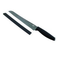 Kuhn Rikon 8.25-Inch Colori Titanium Bread Knife, Black/Silver