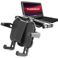 DURAGADGET in-Car Headrest Mount w/Adjustable Arms - Suitable for Use with Coby TFDVD7009 7-Inch Portable DVD/CD/MP3 Player