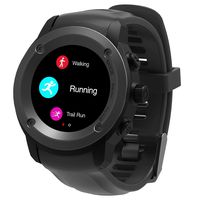 JIASD GPS Running Watch Outdoor Smartwatch Multi Function GPS Training Mode Distance Calorie Speed Time Count with Sleep/Heart Rate Monitor Weather Forecast Message Remind (Black)