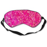 Sleep Mask Pink Neon Light Color Eye Mask Cover with Adjustable Strap Eyeshade for Travel, Nap, Meditation, Blindfold