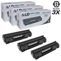 LD Compatible Toner Cartridge Replacement for HP 35A CB435A (Black, 3-Pack)