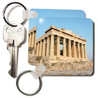 3dRose Parthenon, Ancient Architecture, Acropolis, Athens, Greece - EU12 PRI0107 - Prisma - Key Chains, 2.25 x 4.5 inches, set of 2 (kc_81845_1)