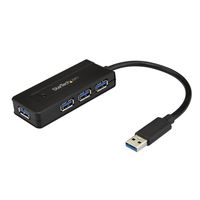 StarTech.com 4 Port USB 3.0 Hub with Charge Port - Small and Compact - Powered Mini USB Port Expander w/ Multiple Ports (ST4300MINI)