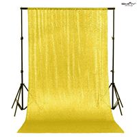 Yellow Sequin Curtains 2 Panels 4FTx6FT Photo Booth Backdrop Yellow Sequin Party Background Pack of 2-190321E