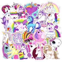 Laptop Stickers, Water Bottle Stickers for Laptop Water Bottles Hydro flask Car Bumper Skateboard Guitar Bike Luggage Waterproof Vinyl Decals Cool Graffiti Stickers Pack (30 Pcs Unicorn Stickers)