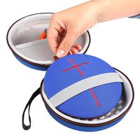 LuckyNV Travel Protective Cases for Logitech UE ROLL 1 2 Wireless Bluetooth Speakers Extra Space for Cables Storage Zipper Bags (Blue)