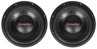 2 American Bass XO 1044 10" 600 Watt Car Audio Subwoofers DVC 4-ohm Subs XO1044