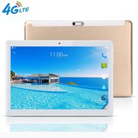 10 Tablet | 10.1" Inch Tablets PC Android 7.0,HD,4G LTE, 3G, WiFi, GPS, GSM, Octa Core, 64GB+4GB, Dual Sim Card, 1920×1200 IPS, Gold