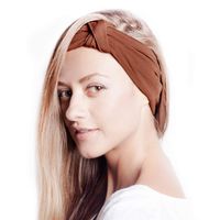 BLOM Original Multi Style Headband. Women Running Athletic Travel Yoga Fashion Workout. Wear Wide Turban Knotted. (Mocha)