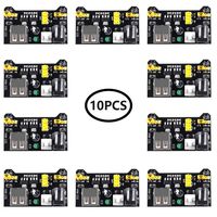 Aoicrie 10PCS 3.3V 5V Power Supply Module for MB102 102 Prototype Breadboard DC 6.5-12V or USB Power Supply Module