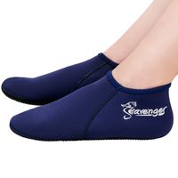 Seavenger Zephyr 3mm Neoprene Socks | Wetsuit Booties for Scuba Diving, Snorkeling, Swimming (Navy, Large)