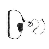 Maxtop APM100ARP03-H4 Light Duty Shoulder Speaker Microphone + G-Shape Listen Only Earpiece for Hytera HYT