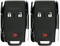 KeylessOption Keyless Entry Remote Control Car Key Fob Replacement for Chevy GMC M3N-32337100 (Pack of 2)