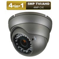 Dome Security Camera 5mp AHD/TVI, 4mp CVI, 960H CVBS 4-in-1 CCTV Camera 2.8mm-12mm Varifocal Lens 100ft IR Day/Night Monitoring IP66,Compatible with AHD/CVI/TVI&CVBS DVR(5mp Black)