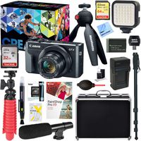 Canon PowerShot G7 X Mark II 20.1MP 4.2X Optical Zoom Digital Camera Video Creator Kit + Universal Microphone & 64GB Accessory Bundle
