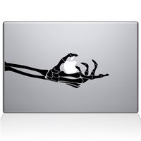 The Decal Guru Skeleton Hand Grabs MacBook Decal Vinyl Sticker - 13" MacBook Air - Black (0221-MAC-13A-BLA)