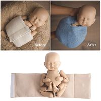 Newborn Baby Photography Props Posing Wraps Assistant Professional Posture Wrap for Studio Photo Props Accessories Beige