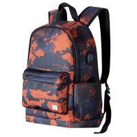 Student Canvas Backpack with USB Charging Port, Fits to Laptop and Notebook
