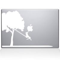 The Decal Guru 0163-MAC-12M-W Tree Vinyl Sticker, 12" Macbook, White