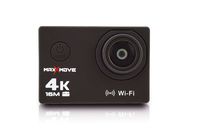 MaxXmove MXM-AC-RIZEH4-B Rize H4 4k 30fps Wi-Fi Sports Action Camera with 2" LCD, 170 Degree Wide Angle Lens, Black
