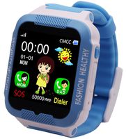 findtime Kids Smart Watch GPS Tracker Anti-Lost SOS Remote Wrist Watches for Children Boys Girls Blue