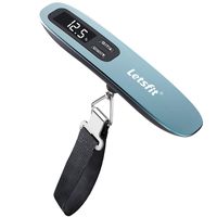 Letsfit Digital Luggage Scale, 110lbs Hanging Baggage Scale with Backlit LCD Display, Portable Suitcase Weighing Scale, Travel Luggage Weight Scale with Hook, Strong Straps for Travelers