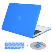 DWON MacBook Case Pro 13 Inch with Retina with Keyboard Cover and Dust Plug for Apple MacBook Pro 13 Inch Sleeve Model (A1502/A1425, Version 2015/2014/2013/end 2012) - Aqua Blue