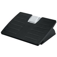 Fellowes 8035001 Adjustable Locking Footrest w/Microban, 17 1/2 x 13 1/8 x 5 5/8, Black/Silver