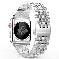 MoKo Compatible Band Replacement for Apple Watch 38mm 40mm Series 5/4/3/2/1, Stainless Steel Metal Replacement Smart Watch Strap Bracelet - Silver(Not Fit iWatch 42mm 44mm)