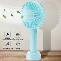 No Blade Mini Handheld Small Fan, Travel Fan with Portable USB Rechargeable Battery Operated, Personal Desktop Cooling Fan for Office/Home/Travel/Outdoor (Blue) (Renewed)