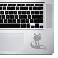 StickAny Palm Series Fox Cute Sticker for MacBook Pro, Chromebook, and Laptops (Silver)