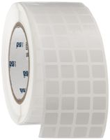 Brady THT-149-422-10 0.5" Width x 0.5" Height, B-422 Permanent Polyester, Gloss Finish White Thermal Transfer Printable Label (10000 per Roll)