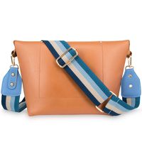 Wolven Adjustable Purse Strap Replacement Crossbody Shoulder Strap For Handbag Laptop Bag Etc (Blue Stripe)