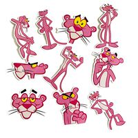 10Pcs Cartoon Pink Panther Waterproof Stickers for Laptop Stickers Motorcycle Bicycle Skateboard Luggage Decal Graffiti Patches