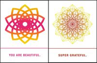 Quiplip EM03136PCK Sacred Geometry Greeting Cards"Beautiful, Grateful", 6-pack