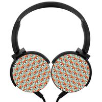 BLTHFun Foldable Stereo Headphone Fox Cute Face 3D Printed Wired Portable Headphone