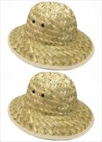 GIFTEXPRESS Adult Woven Safari Pith Hat 1 Set of 2
