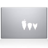 The Decal Guru 2038-MAC-15P-W Apple Beards Decal Vinyl Sticker, White, 15" MacBook Pro (2015 & Older)