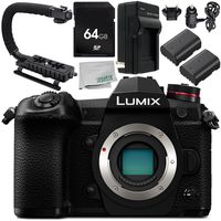 Panasonic Lumix DC-G9 Mirrorless Micro Four Thirds Digital Camera (Body Only) 7PC Accessory Kit- Includes 64GB SD Memory Card + 2X Replacement Batteries + More - International Version (No Warranty)