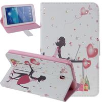 Galaxy Tab 3 Lite 7.0 Case,Butterfly Fairy and Flower Inlaid Shiny Glitter Diamond Pu Leather Flip Protective Case Cover for Galaxy Tab 3 Lite 7.0 SM-T110 / T111 7.0 Inch Tablet,Office Lady