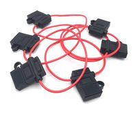 Antrader ATC/ATO 16 AWG Wiring Harness Automotive Fuse Holder with Waterproof Cover 6pcs