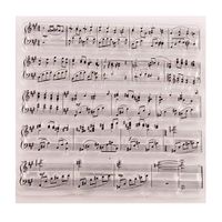 Music Notes Background Melody Music Clear Stamps for Cards Making Decoration Clear Stamps or Scrapbooking Paper Craft Tools