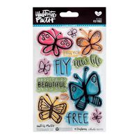 Illustrated Faith - Clear Stamps - Fly Free Butterfly